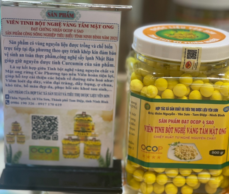 Viên tinh bột nghệ mật ong - Hợp Tác Xã Sản Xuất Và Tiêu Thụ Dược Liệu Yên Sơn